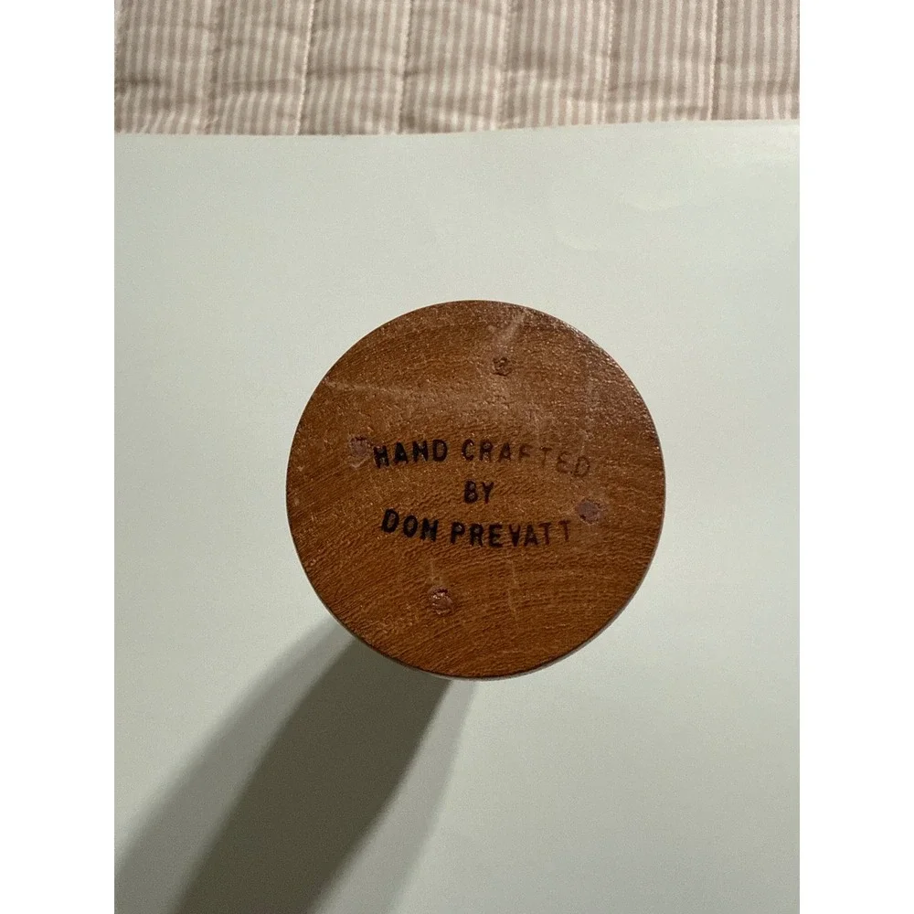 Don Prevatt Hand Crafted Wooden Bud Vase Mid Century Modern Artisan Decor 8.5